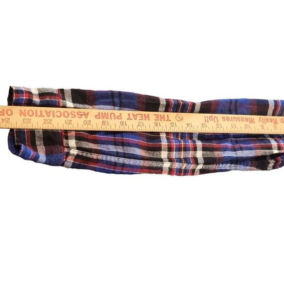 Abercrombie & Fitch Fleece Button Up Shirt Women Sz M Plaid Boho Hipster - Picture 5 of 7